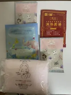 4つの入浴剤と専顔タオルセット