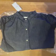 【新品】MOUSSY ギャザースリーブデニムブラウス