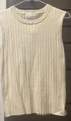 ROPE PICNIC ベージュ ノースリーブ セーター