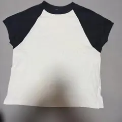 niko and ... ラグラン半袖Tシャツ ブラック ホワイト