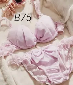 ノーザリー　フラッフィーリボン　ブラジャー＆ショーツセット　ピンク B75のサムネイル