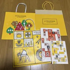【美品】L'Occitane ロクシタン ショッパー 紙袋 3枚＋ギフト用紙袋付