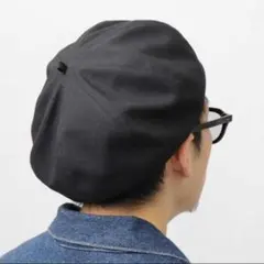 Mr.COVER ミスターカバー 8パネル ベレー帽 黒 ブラック 大きめ