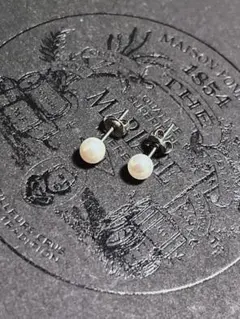パール スタッドピアス シルバー925