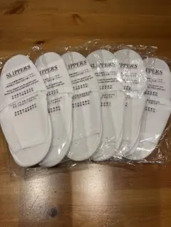 即日発送　ホテルアメニティ 使い捨て スリッパ 6足　白
