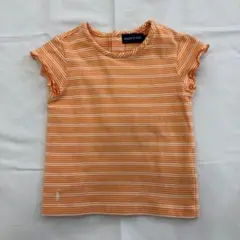 ラルフローレン 90 Tシャツ オレンジ ボーダー 爽やか フリル袖