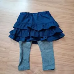 フリル付きネイビースカッツ