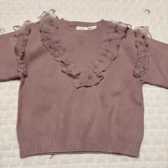 ZARA フリル ニット セーター 86cm 新品