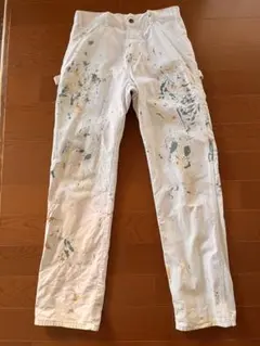 80's カーハートダブルニー USA製 ホワイトパンツ 山田蓮 - メルカリ