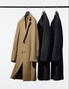 XL ウールカシミヤチェスターコート　ブラック　黒　コート　軽い　ユニクロ