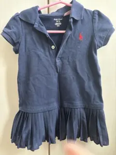 Ralph Lauren ネイビー プリーツワンピース 80 12m