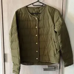 【美品】Beams Heart フレンチダックダウンジャケット カーキ　Sサイズのサムネイル