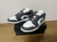 【美品】Nike Air Jordan 1 Low ホワイト/グレー 23cm