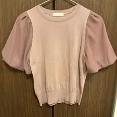 【 anySIS 】トップス 半袖ニット カットソー