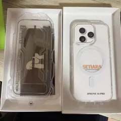 iPhone 16 Pro ケース 自動貼り付けガラスフィルムセット