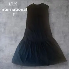 I.T.'S. international 黒ノースリーブ カットソーワンピースのサムネイル