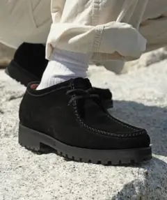 shiun BLACK SUEDE MOCCASIN S