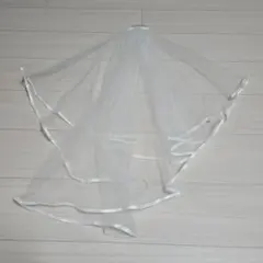 ウェディングベール オフホワイト パイプ ミディアム