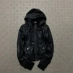 Harley-Davidson black lamb skin jacketのサムネイル