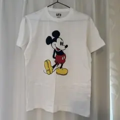 【美品】UNIQLO ミッキーマウス Tシャツ S ホワイト