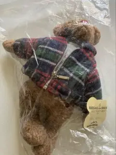 【非売品】REGALチェック柄ジャケット ぬいぐるみベア　2002
