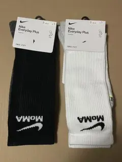 MoMA ナイキ エブリデイ ソックス ホワイト ブラック XL 27－29cm