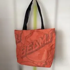 BEAMS オレンジ ドットトートバッグ