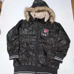 140★メゾピアノ★リボン＆アップリケ付き！中綿入りジャンパー★