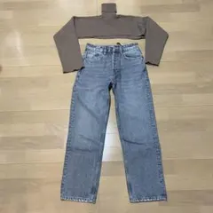 ZARA タートルネックアームウォーマー ＆ デニムパンツ 美品