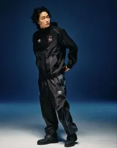 UMBRO × 9090 ブラック ナイロンジャケット セットアップ