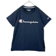 Champion パフォーマンス ロゴTシャツ ネイビー M 美品