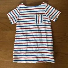 プチバトーストライプ柄ワンピース（95cm未満）