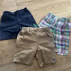 ボトムス3点セット（ネイビー・ベージュ・チェック）