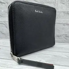 【極美品】ポールスミス バイカラー ラウンドファスナー　長財布 　ブラック