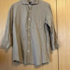 ナノユニバースベージュ ポケット付き七分袖シャツ