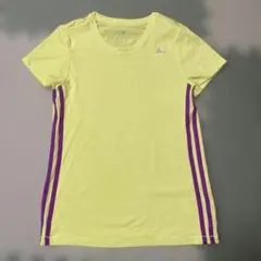 キッズadidas climacool イエロー ストライプシャツ 160