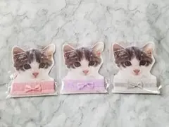 ペット用チョーカー3色セット　首周り35cmまで　ピンク　紫　グレー　小型犬　猫のサムネイル