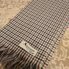 英国製Aquascutum×ANAコラボマフラー チェック柄フリンジ付きのサムネイル
