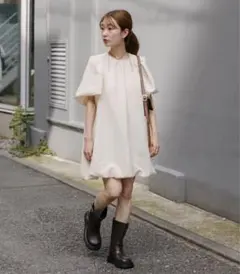 Kastane 【前後2way】バルーンギャザー５部袖チュニック