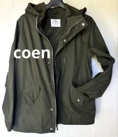 coenオリーブ色 マウンテンパーカー フード付き