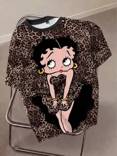 ☆送料無料☆新品☆激カワ☆ベティちゃん☆ヒョウ柄☆Ｔシャツ☆Ｍ〜ＸＬ☆