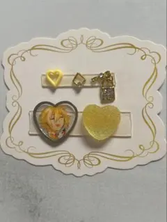 ハート型ネイルパーツ5個セット