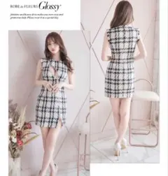 ROBE de FLEURS Glossy ツイード ミニドレスのサムネイル
