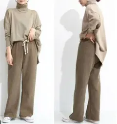 ダークエンジェル 裏起毛 コーデュロイパンツ 短めM モカ