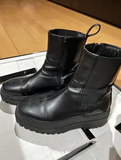 AZUL by moussy 厚底サイドゴアブーツ ブラック