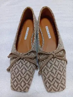 PIPPICHIC スクエアトゥ フラットシューズ