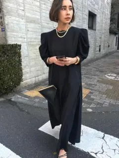 ameri MEDI 2WAY PUFF SLEEVE DRESS