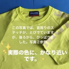 SPALDING Tシャツ ライムグリーン Lサイズのサムネイル