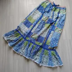 IENA LA BOUCLE フラワー パッチワークプリント ロングスカートのサムネイル
