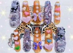 デコレーションネイルチップ10個セット